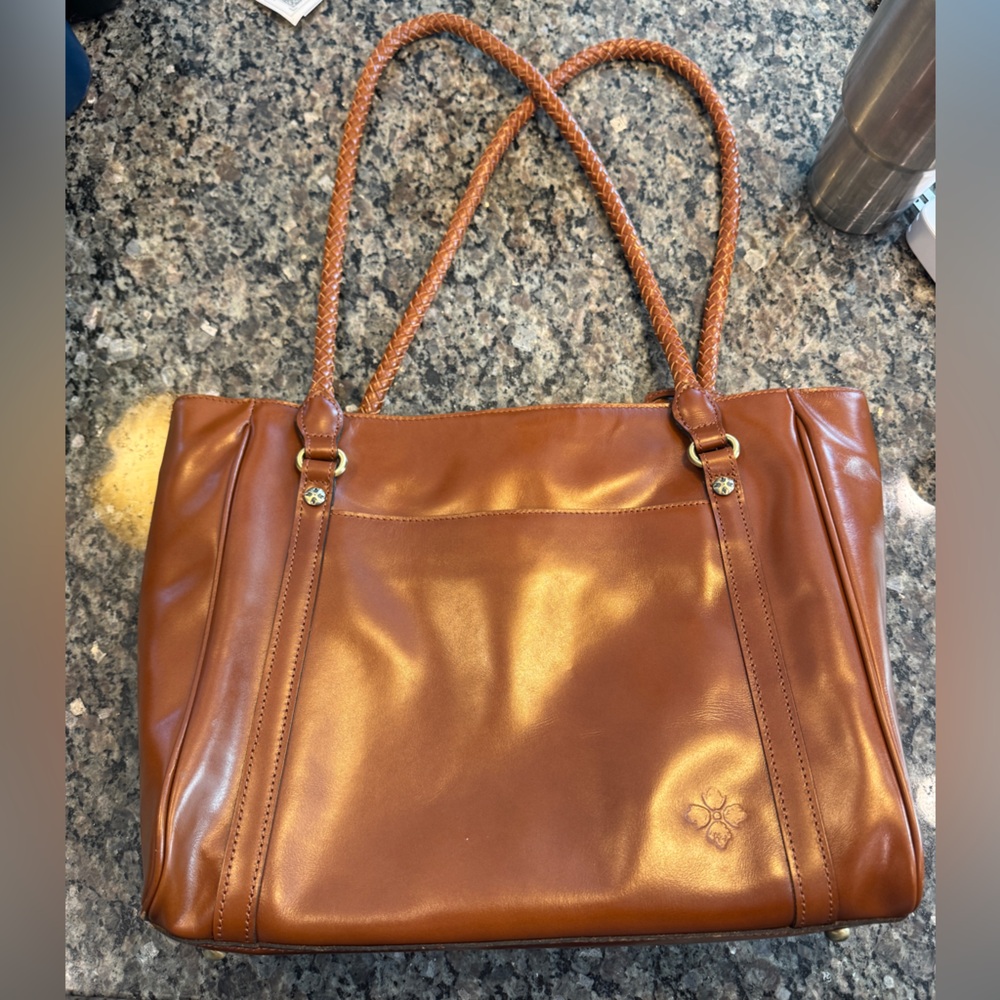 Patricia Nash Vintage Cognac 100% Leather Tote Bag